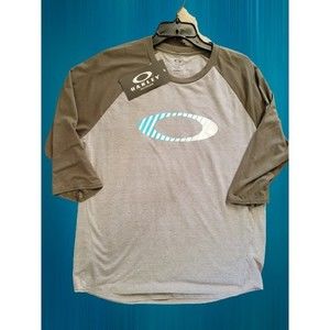 Oakley Hydrolix Raglan 3/4 Sleeve T-Shirt Tee Size Large Men's Vault Exc…